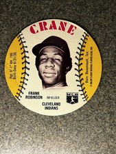 1976 Frank Robinson Crane Potato Chips Baseball Card Disc Cleveland Indians HOF