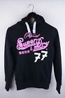 Superdry Women Hoodie Casual Black Pullover Cotton Blend size XS UK6