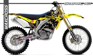 SUZUKI RMZ 250 2007-2009 MAXCROSS GRAPHICS KIT DECALS STICKERS FULL KIT ROCKMT4 - Picture 1 of 2