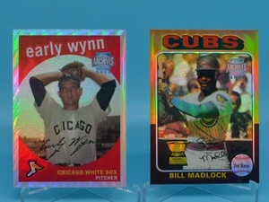 2002 Topps Archives Reserve Refractor MADLOCK #104 + WYNN #260 • Reprint Chrome - Picture 1 of 2