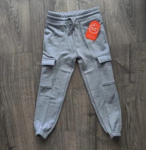Wonder Nation Boys Gray Terry Cargo Pants 4-5 - Picture 1 of 9