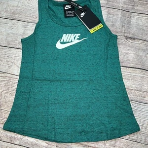 Nike Big Girls Sportswear Jersey Tank Top Youth Green NEW - Picture 1 of 2