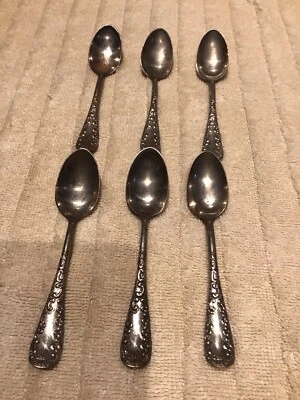  Juego de 6 cucharas Dermitasse con patrón Ramond placa de plata/oneida 1898 extra Foto 1 de 4