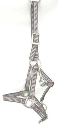 Catago Halfter Nylonhalfter Rosa - Grau- Silber, 2fach verstellbar, Fohlen, neu - Bild 1 von 4