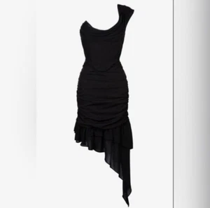 Heiress Beverly Hills Black Corset Draped Mini Dress XS Strapless Cocktail Q18 - Picture 1 of 9