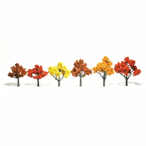 Woodland Scenics TR1541 Deciduous Trees (6) 3 Fall Colors 3-5" Ready-Made - Bild 1 von 1