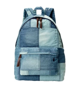 POLO RALPH LAUREN Men's Backpack Patchwork Denim Blue Cotton fabric pocket New - Picture 1 of 10