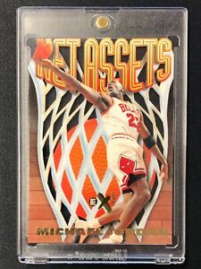 1996-97 Skybox E-X2000 Michael Jordan Net Assets #8 Diecut Bulls Insert Card