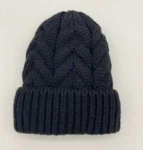 Cappello invernale maglia cavo intrecciato, foderato in pile, orlo con polsini berretto caldo per donna - Foto 1 di 2