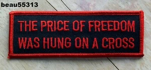 ⭐"EL PRECIO DE LA LIBERTAD FUE COLGADO EN LA CRUZ" IDEAL PARA HARLEY CHALECO CHAQUETA PARCHE - Imagen 1 de 1