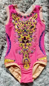 Leotard for gymnastic, dance and ice skating performance, small size. - Picture 1 of 2