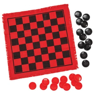 3-in-1 Giant Checkers and Tic Tac Toe Game Set - Picture 1 of 5