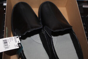 NWB Cobbie Cuddlers Women's Hanson Black Leather Slip-On Casual Oxford Shoes 11W
