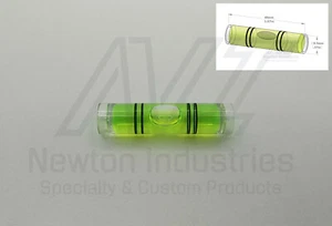 5pcs Acrylic Ø9.5x40mm DL Bubble Spirit Level Vial Green Sens: 48'/2mm 13.96mm/m - Picture 1 of 1