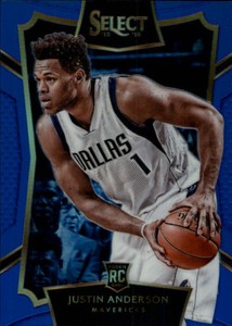 2015-16 Select Concourse Prizms Blue Basketball Card #85 Justin Anderson /249