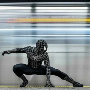 Black Venom Spider-man Cosplay Costume Spiderman Jumpsuit Zentai Suit Halloween - Picture 1 of 7