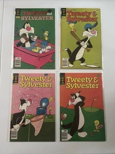 Tweety and Sylvester Warner Bros Gold Key Comics Mixed Lot Of 4 Boarded 35 Cent - Bild 1 von 6