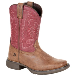 Lil' Durango® Big Kids' Briar Red Western Boot - Picture 1 of 7