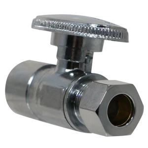 100 Pcs XFITTING 1/2" Sweat x 3/8" OD Compression Straight Stop Valve, Lead Free - Picture 1 of 8