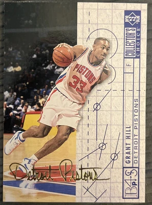 1994-95 Collector's Choice Gold Signatures Int'l French Grant Hill Blueprint RC - Image 1 of 3
