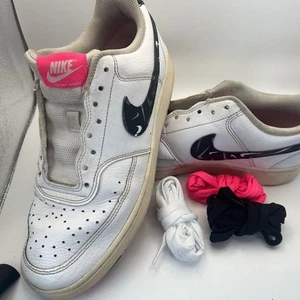 Nike Shoes Womens 9.5 Court Vision Low Sneakers Multicolor Lace Up DM8079-100 - Picture 1 of 6