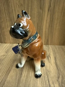 Hucha boxer de porcelana vintage de 1950 para perros - KREISS & Co 1955 - Imagen 1 de 14