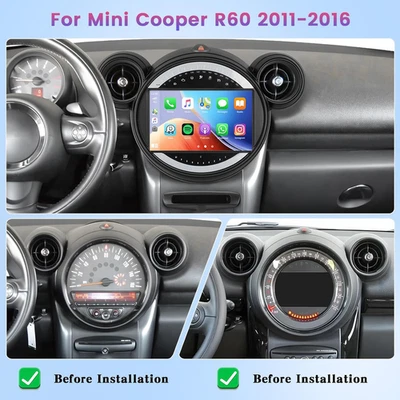 For BMW Mini Cooper R60 2010-2016 Android 13 Car Stereo Radio Navi CarPlay+Cam - Изображение 1 из 4