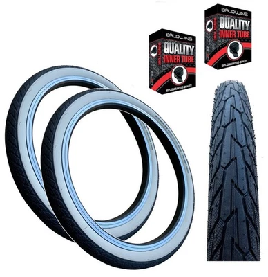 PAAR Schwalbe ROAD CRUISER 20 x 1.75 WEISSWAND Slick Smooth Fahrradreifen & Schläuche - Bild 1 von 4