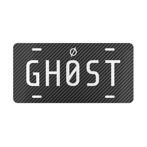 Ghost Plate Racing Vanity Plate for Cars, Unique Mesh Design Aluminum Car Tag - Picture 1 of 5