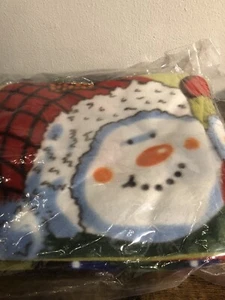Stuffed reindeer washrag holder &Small fleece throw (love never melts) New Lot/2 - Picture 1 of 5