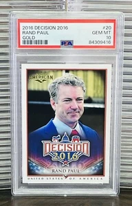 Rand Paul 2016 Entscheidung All American Gold Stempelkarte PSA 10 EDELSTEINE NEUWERTIG POP 2 - Bild 1 von 3