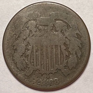 1868 Two Cent Piece Good G Coin #17310 - Picture 1 of 3