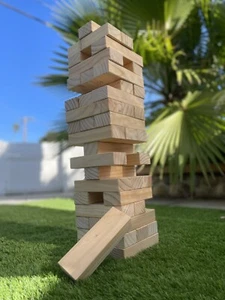 Giant Tumbling Timbers Game Play Up 5ft, 45 7.5in Blocks, Stacking Lawn And Yard - Picture 1 of 15