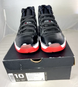 Nike 2012 Air Jordan 11 Retro Bred Patent Black Red 378037-010 -Dead Stock -NEW - Picture 1 of 11