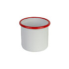 Urban Style Enamelware 8cm/360ml Porcelain Tumbler Drinking Cup w/ Red Rim White