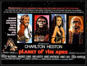 Póster de película vintage de Planet of the Apes impresión de lona imán nevera 6x8 grande - Imagen 1 de 2