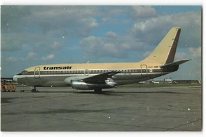 TRANSAIR Boeing 737-2A9C AeroGem VTG Postcard ME8. - Picture 1 of 2