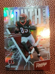 2021 NFL Prestige Tee Higgins YOUTH MOVEMENT Foil Cincinnati Bengals - Picture 1 of 2