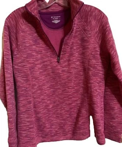 Tek Gear Mujer 1/4 Cremallera Pullover Polar Chaqueta Rosa Tinte Espacial Manga Larga M - Imagen 1 de 8