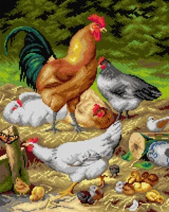 Orchidea Gobelin canvas for halfstitch without yarn after Eugene Remy Maes- C... - Picture 1 of 1