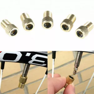 5 MESSING ADAPTER PRESTA AUF SCHRADER FAHRRAD BIKE VENTIL KONVERTER PUMPENSTECKER - Bild 1 von 3