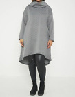 NEW ITALIAN CHECK HOODED COWL NECK TUNIC DRESS ONE SIZE PLUS 12 TO 20