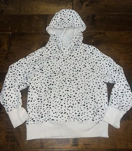 Athleta Girl Retroactive Oversized Hoodie Medium Sweatshirt Animal Print 7 Small - Picture 1 of 6