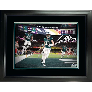 Framed Cooper DeJean Eagles Super Bowl LIX Pick Six 6 Facsimile Auto 11x14 Photo - Picture 1 of 1