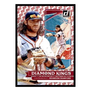 2022 Donruss One Hundred Emoji #26 Brandon Crawford 082/100 San Francisco Giants
