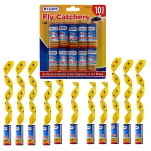 10 Pack Fly Catchers Insect Trap Killer Bug Flies Wasp Sticky Paper Strong Glue - Picture 1 of 8