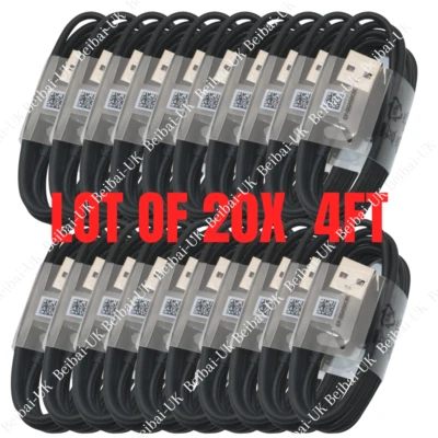 1/20X Bulk Lot Type C Charger Cable USB C Fast Charging Cord For Samsung Android - Image 1 of 4