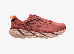 HOKA Clifton L Suede Hot Sauce Red 1122571-EHSC Size 6-11 Casual Running - Picture 1 of 5