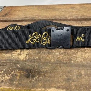 LL Bean Luggage strap O/S Black Yellow Made in USA ~40" - Picture 1 of 5