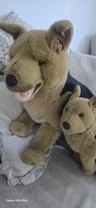 E&J Classic Vintage Large Realistic Plush German Shepard Dog & Puppy - Picture 1 of 11